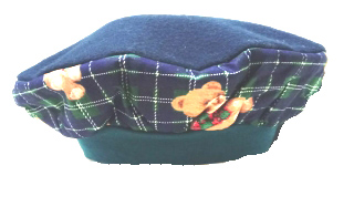 baret zimní dětský tmavě zelený 2402.13