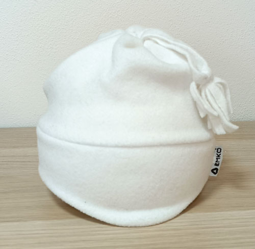 čepice dětská fleece laponská bílá zimní D14