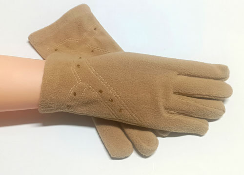 rukavice dámské vycházkové fleece béžové 43421.4