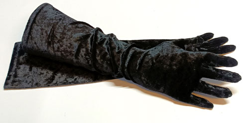rukavice společenské sametové černé 48428.1