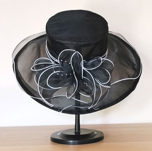 klobouk elegantní letní černý 40171.1