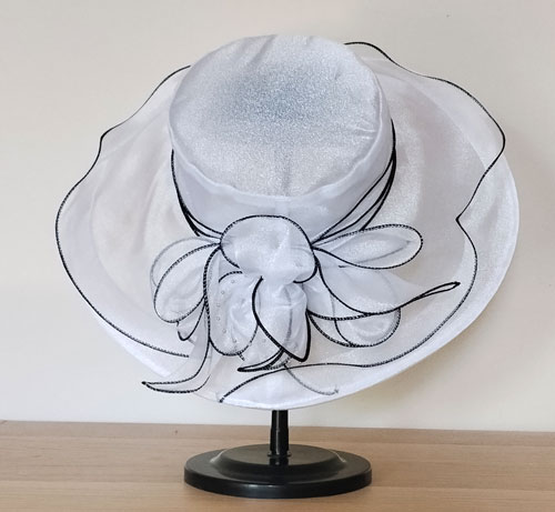 klobouk elegantní letní bílý 40171.2