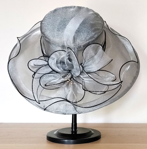 klobouk elegantní letní šedý 40171.7