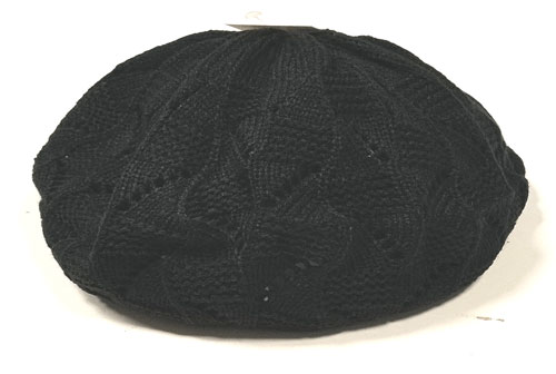baret pletený černý 51007.1